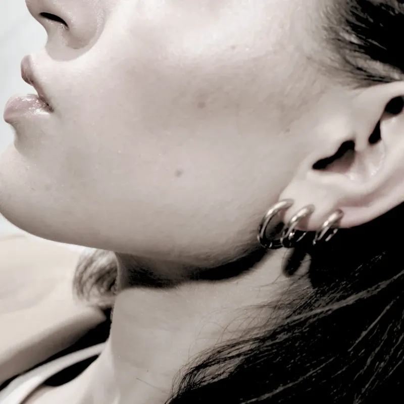 Guldpläterade Örhängen Ringar Huggie Earring