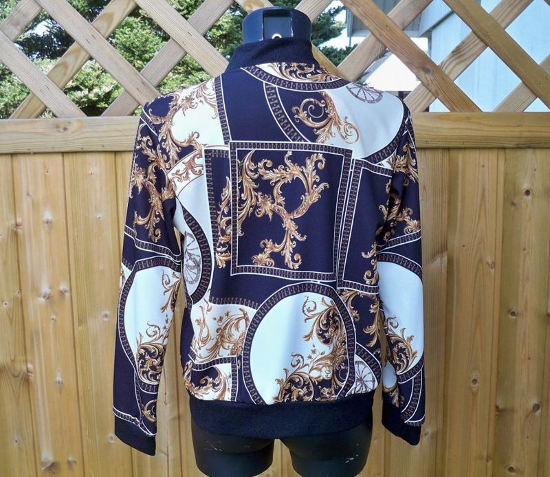 Mönstrad Tunn Kort Jacka