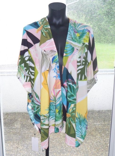 Huvudbild Mönstrad kort Kimono Viskos