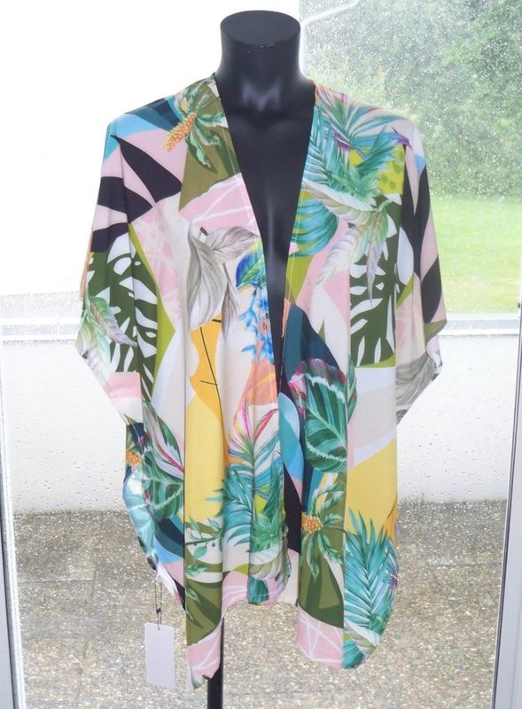 Mönstrad kort Kimono Viskos