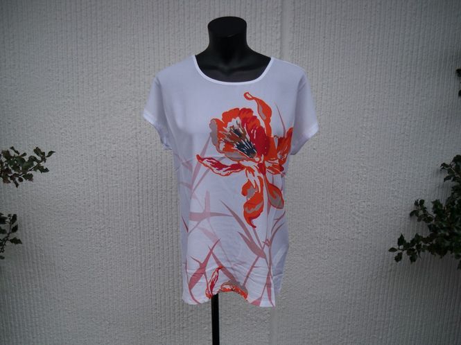 Huvudbild Naturvit Topp Med Orange Mönster Ze-Ze