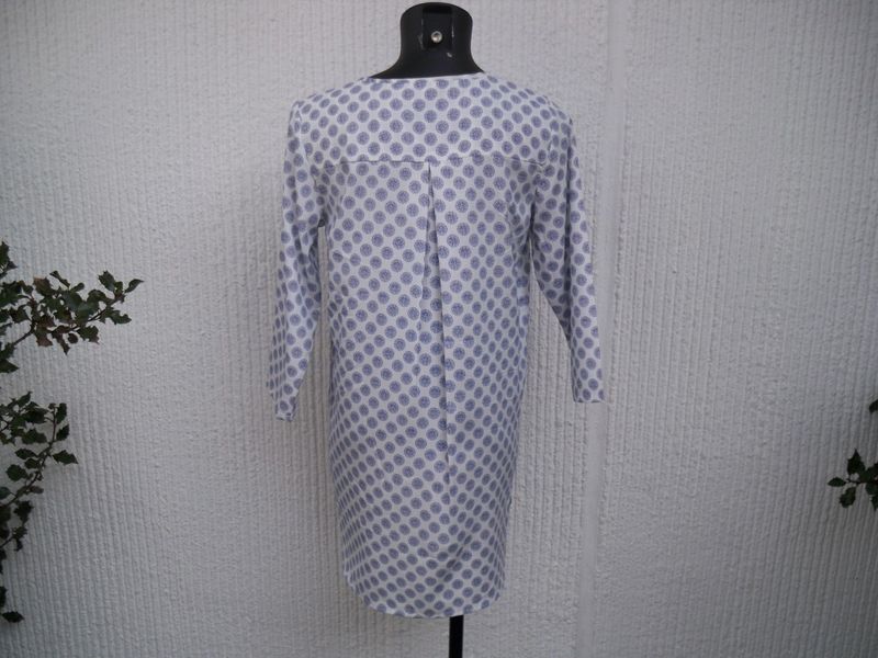 Vit Blå Mönstrad Tunika Hubel Ze-Ze