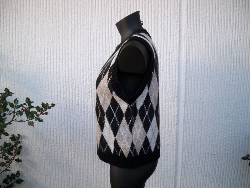 Svart Slipover med Geometriskt mönster