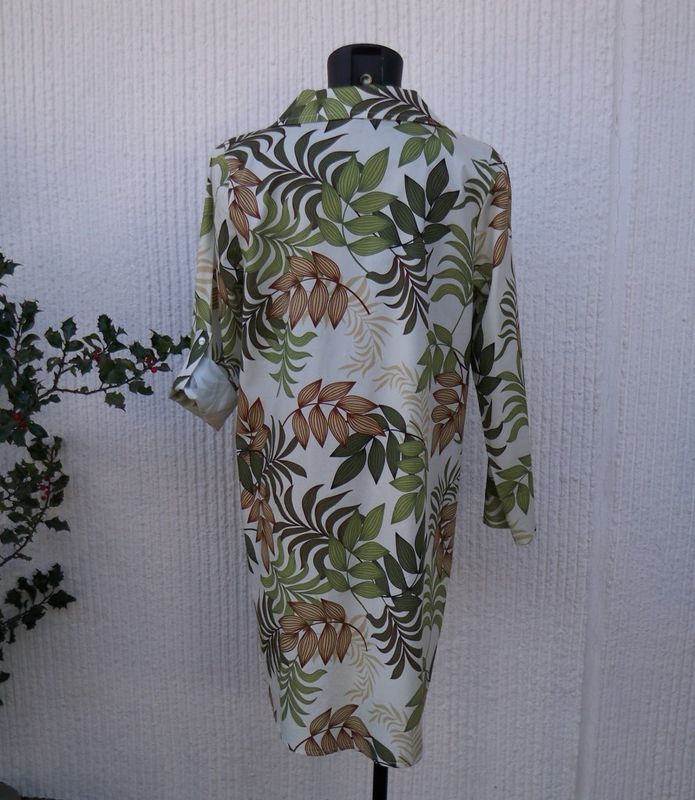 Mönstrad Tunika Beige Grön Brun