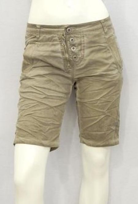 Huvudbild Shorts med dragkedjor. Khakibeige