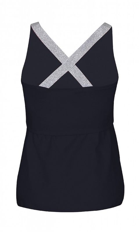 Marinblått Linne Med Lurexband TARA Ze-Ze