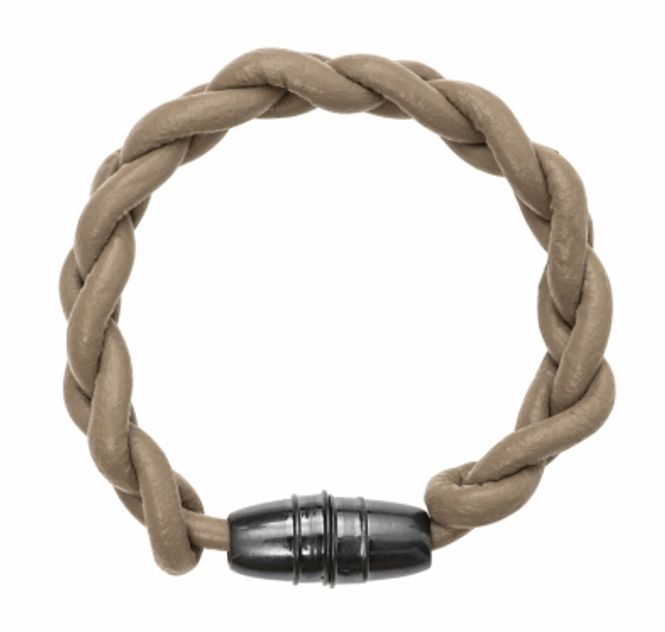 Huvudbild Beige Flätat Läderarmband Leika Dansk Smykkekunst
