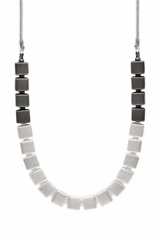 Dansk Smykkekunst Halsband Silver/hematit