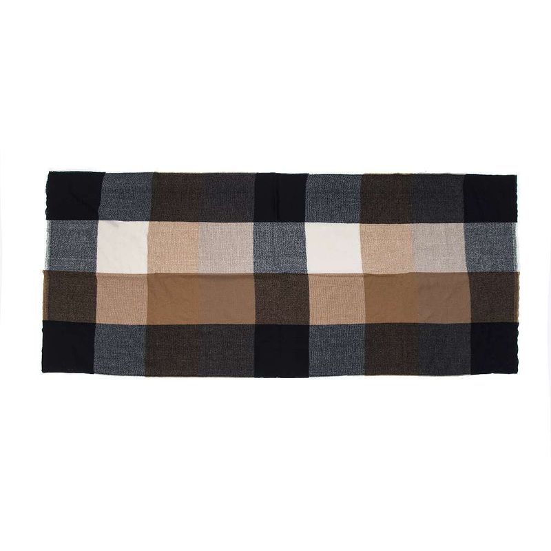 Svart Brun Beige Sjal Halsduk Ull Viskos