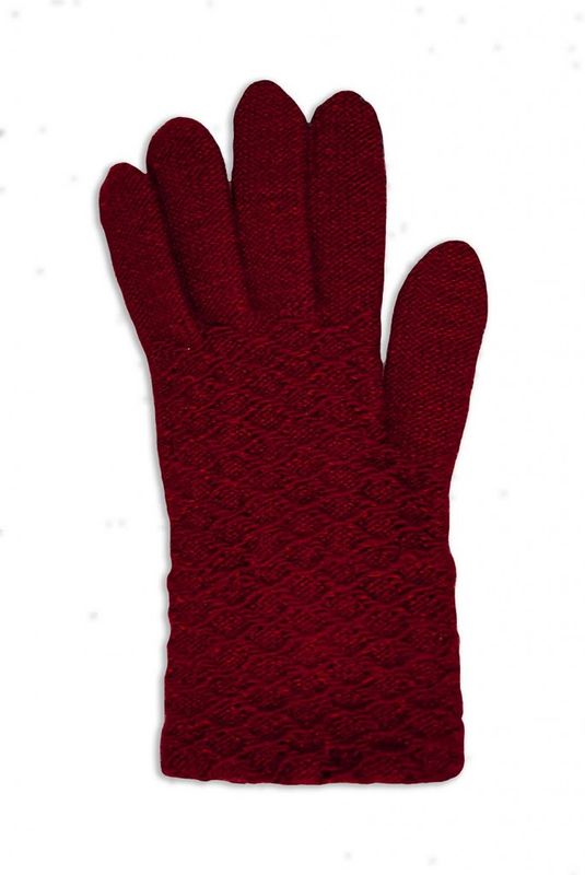 Röda Stickade Fingervantar med Touch screen funktion Arpela - Börjesson Handskar
