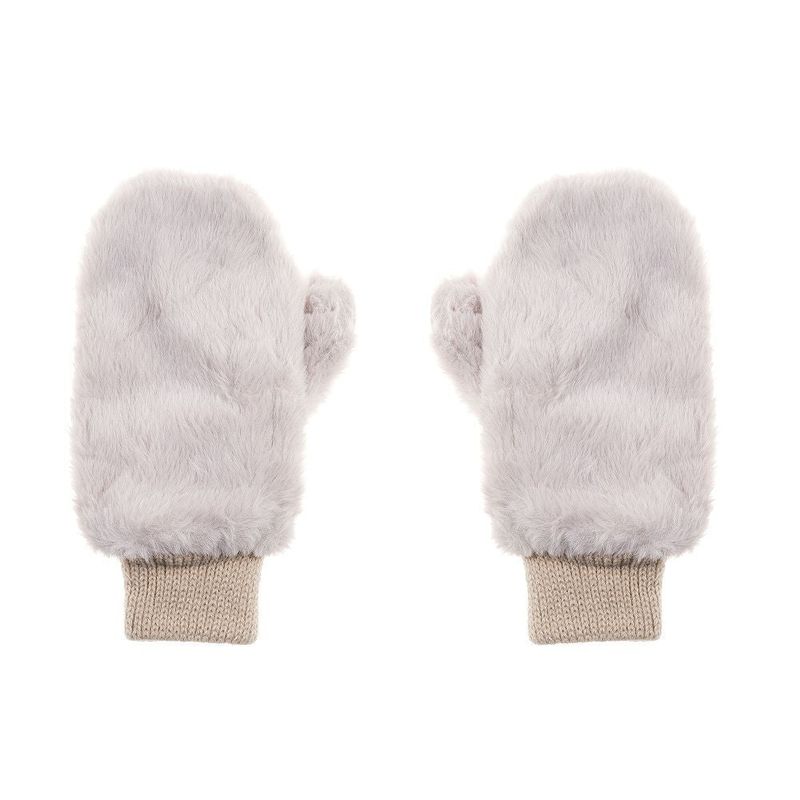 Ljusbeige Tumvantar Med Fuskpäls