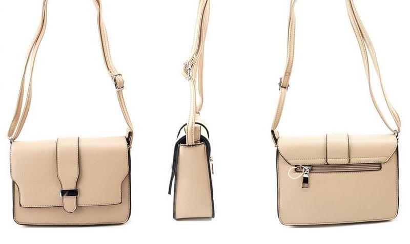 Ljusgrå axelremsväska