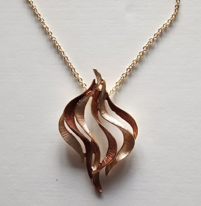 Huvudbild Halsband Guld Brun Mix