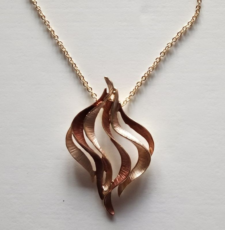 Halsband Guld Brun Mix