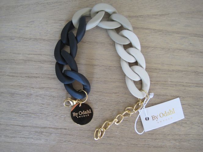 Huvudbild Armband Kedja Beige Nougat Svart