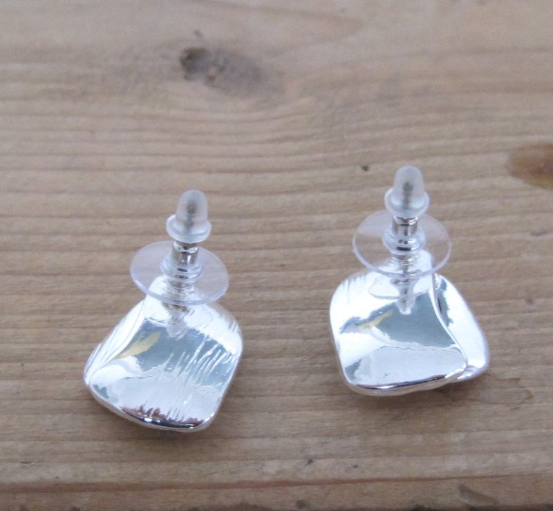 Örhängen För Hål Silver Kristall