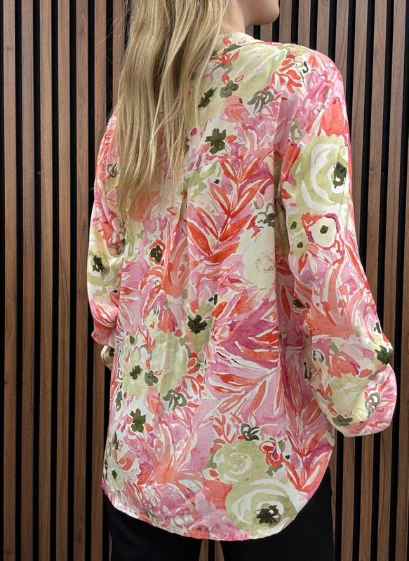 Gemini - Millan Blommig Blus Rosa