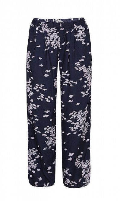 Huvudbild Mörkblå/rosa Blommiga Byxor Moore. Ze-Ze