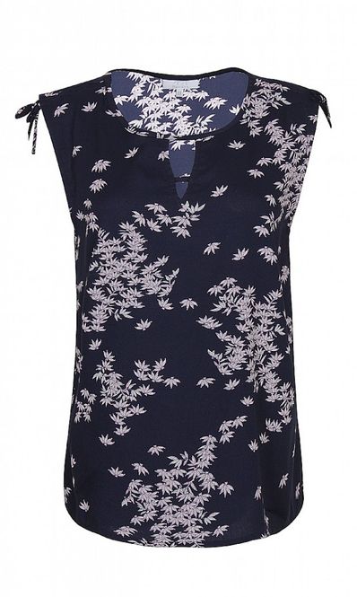 Huvudbild Mörkblå/rosa Blommig Topp Moore. Ze-Ze