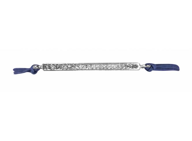 Huvudbild Blått Textilarmband Med Silverdetalj Dansk ...