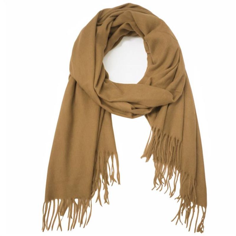 Sandbeige Lång Halsduk Sjal