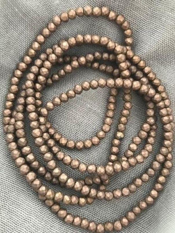 Elastiskt Pärlhalsband/armband Bronze Pärlor Lotta Design of Sweden