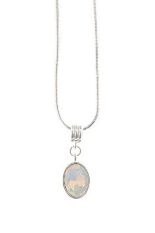 Halsband med vit sten Lotta Design of Sweden