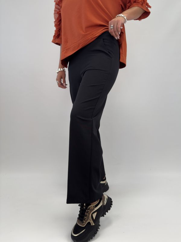 Svarta Stretchiga Kostymbyxor